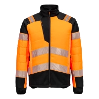 T170 - PW3 Hi-Vis Hybrid-kevyt toppatakki Oranssi/musta