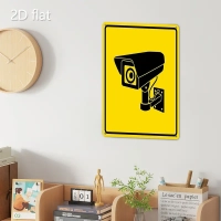 Valvontakamerakyltti, metallia