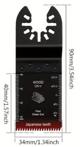 Monitoimikoneen terä 34mm Japan hammastus puulle