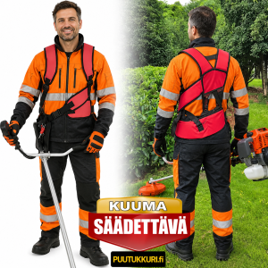 Ergonomiset trimmeri- ja kevytraivurin valjaat
