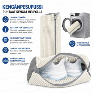 Pesukoneen kenkäpussi