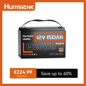 Humsienk ORIGIN 12V 150Ah LiFePO4-akku (110A BMS)