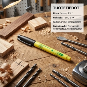 Vedenkestävä merkintätyökalu ammattilaiselle