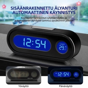 Digitaalinen Autokello ja Sisälämpömittari